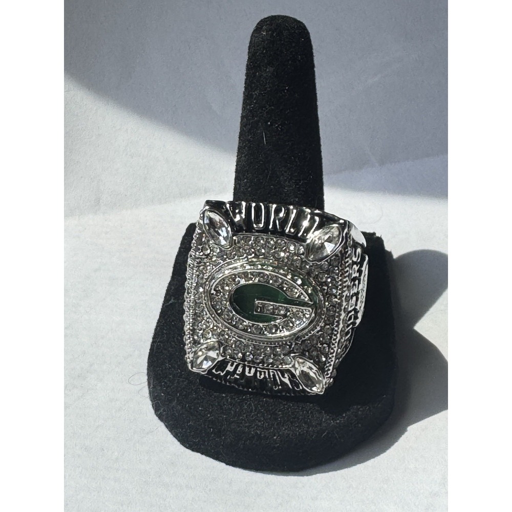 Green Bay Packers Super Bowl Replica Ring World, Champions, Size 11, Nfl Fan